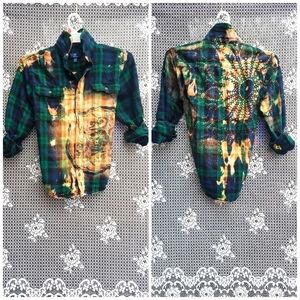 Bleach Distressed Flannel